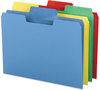 A Picture of product SMD-10480 Smead™ Erasable SuperTab® File Folders 1/3-Cut Tabs: Assorted, Letter Size, 0.75" Expansion, Colors, 24/Pack