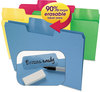 A Picture of product SMD-10480 Smead™ Erasable SuperTab® File Folders 1/3-Cut Tabs: Assorted, Letter Size, 0.75" Expansion, Colors, 24/Pack