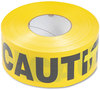 A Picture of product TCO-10700 Tatco “Caution” Barricade Safety Tape,  Yellow, 3w x 1000ft Roll