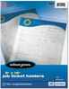A Picture of product WLJ-21441 Wilson Jones® Job Ticket Holders,  Nonglare Finish, 9 x 12, Clear/Frosted, 10/Pack