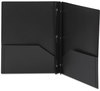 A Picture of product SMD-87725 Smead™ Poly Two-Pocket Folder with Fasteners 180-Sheet Capacity, 11 x 8.5, Black, 25/Box