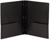 A Picture of product SMD-87725 Smead™ Poly Two-Pocket Folder with Fasteners 180-Sheet Capacity, 11 x 8.5, Black, 25/Box