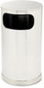 A Picture of product RCP-SO16SSSGL Rubbermaid® Commercial European & Metallic Series Waste Receptacle with Large Side Opening,  Round, 12 gal, Satin Stainless