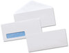 A Picture of product UNV-36322 Universal® Business Envelope Open-Side 1 Window, #10, Commercial Flap, Gummed Closure, 4.13 x 9.5, White, 250/Box