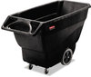 A Picture of product RCP-101100BLA Rubbermaid® Commercial Utility Duty Structural Foam Tilt Truck with 600 lb Capacity. 64.50 X 30.25 X 38.00 in. Black.
