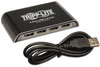 A Picture of product TRP-U225004R Tripp Lite 4-Port USB 2.0 Mini Hub,  Black/Silver
