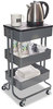 A Picture of product VRT-VF51025 Vertiflex™ Multi-Use Storage Cart and Stand-Up Workstation,  14 3/4w x 17d x 18 1/2-39d, Gray
