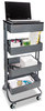 A Picture of product VRT-VF51025 Vertiflex™ Multi-Use Storage Cart and Stand-Up Workstation,  14 3/4w x 17d x 18 1/2-39d, Gray