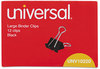 A Picture of product UNV-10220 Universal® Binder Clips Large, Black/Silver, 12/Box