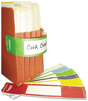Tabbies® File Pocket Handles,  9-5/8 x 2, Green/White, 48/Pack