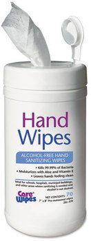 2XL Alcohol Free Hand Sanitizing Wipes,  7 x 8, White