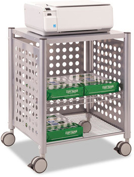 Vertiflex™ Deskside Machine Stand,  Two-Shelf, 21 1/2w x 17 7/8d x 27h, Matte Gray