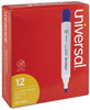 A Picture of product UNV-43683 Universal® Dry Erase Marker,  Bullet Tip, Blue, Dozen