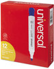 A Picture of product UNV-43683 Universal® Dry Erase Marker,  Bullet Tip, Blue, Dozen