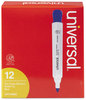 A Picture of product UNV-43683 Universal® Dry Erase Marker,  Bullet Tip, Blue, Dozen