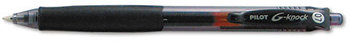 Pilot® G-Knock BeGreen® Retractable Gel Ink Pen,  Black Ink, .7mm, Dozen