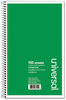 A Picture of product UNV-66410 Universal® Wirebound Notebook 3-Subject, Medium/College Rule, Black Cover, (120) 9.5 x 6 Sheets