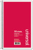 A Picture of product UNV-66410 Universal® Wirebound Notebook 3-Subject, Medium/College Rule, Black Cover, (120) 9.5 x 6 Sheets