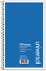 A Picture of product UNV-66410 Universal® Wirebound Notebook 3-Subject, Medium/College Rule, Black Cover, (120) 9.5 x 6 Sheets