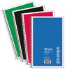 A Picture of product UNV-66410 Universal® Wirebound Notebook 3-Subject, Medium/College Rule, Black Cover, (120) 9.5 x 6 Sheets