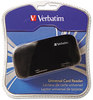 A Picture of product VER-97705 Verbatim® USB 2.0 Universal Card Reader,  USB 2.0, Black, Windows/Mac