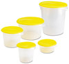 A Picture of product RCP-572024CLE Rubbermaid® Commercial Round Storage Containers,  2qt, 8 1/2dia x 4h, Clear
