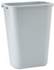 A Picture of product RCP-295700GY Rubbermaid® Commercial Deskside Plastic Wastebasket,  Rectangular, 10 1/4 gal, Gray