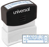 A Picture of product UNV-10058 Universal® Pre-Inked One-Color Stamp Message E-MAILED, Blue