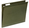 A Picture of product UNV-24113 Universal® Deluxe Reinforced Recycled Hanging File Folders Letter Size, 1/3-Cut Tabs, Standard Green, 25/Box