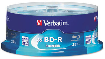 Verbatim® BD-R Recordable Disc,  25GB, 6x, 25/Pk