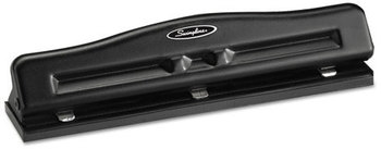 Swingline® Commercial Adjustable Desktop Punch,  9/32" Holes, Black