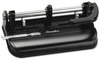 A Picture of product SWI-74350 Swingline® Lever Handle Heavy-Duty Two- to Three-Hole Punch,  9/32" Holes, Black