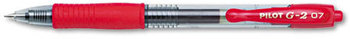 Pilot® G2 Premium Retractable Gel Ink Pen,  Refillable, Red Ink, .7mm, Dozen