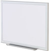 A Picture of product UNV-44618 Universal® Deluxe Melamine Dry Erase Board 24 x 18, White Surface, Silver Aluminum Frame