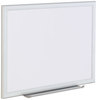 A Picture of product UNV-44618 Universal® Deluxe Melamine Dry Erase Board 24 x 18, White Surface, Silver Aluminum Frame