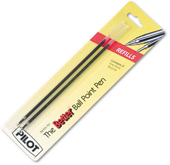 Pilot® Refill for Pilot® Better®, BetterGrip®, EasyTouch and CAMO Ballpoint Pens,  Non-retract Better/BetterGrip/EasyTouch Ballpoint, Fine, Red, 2/Pack