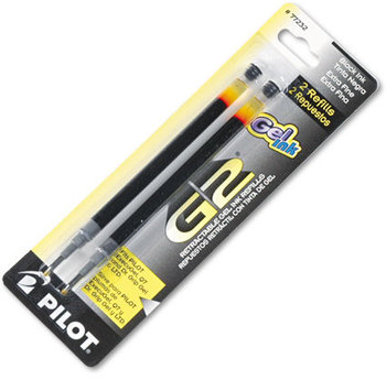 Pilot® Refill for Pilot® Gel Pens,  G2 Ltd, G2 Pro, Precise Gel BeGreen,, Extra Fine, Blk, 2/Pk