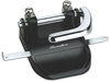 A Picture of product SWI-74060 Swingline® Heavy-Duty Two-Hole Punch,  1/4" Holes, Steel, Black/Chrome
