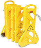 A Picture of product RCP-9S1100YEL Rubbermaid® Commercial Portable Mobile Safety Barrier,  Plastic, 13ft x 40", Yellow