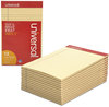 A Picture of product UNV-35852 Universal® Colored Perforated Ruled Writing Pads Narrow Rule, 50 Ivory 5 x 8 Sheets, Dozen