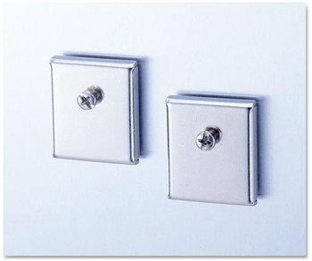 Universal® Deluxe Cubicle Accessory Mounting Magnets Silver, 2/Set
