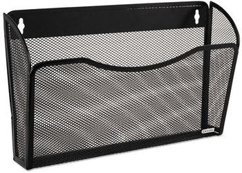 Rolodex™ Single Pocket Wire Mesh Wall File,  Letter, Black