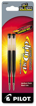 Pilot® Refill for Pilot® Dr. Grip® Center of Gravity Pens,  Medium, Black Ink, 2/Pack