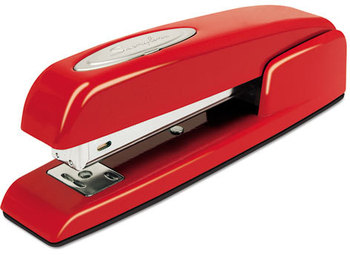 Swingline® 747® Business Full Strip Desk Stapler,  25-Sheet Capacity, Rio Red