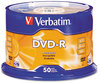 A Picture of product VER-95101 Verbatim® DVD-R Recordable Disc,  4.7GB, 16x, Spindle, Silver, 50/Pack
