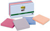 A Picture of product MMM-65412SSNRP Post-it® Notes Super Sticky Recycled in Wanderlust Pastel Colors Pastels Collection 3" x 90 Sheets/Pad, 12 Pads/Pack