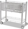 A Picture of product VRT-VF52000 Vertiflex™ Smartworx™ File Cart,  One-Shelf, 28 1/4w x 13 3/4d x 27 3/8h, Matte Gray