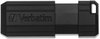 A Picture of product VER-49065 Verbatim® PinStripe USB Flash Drive. 64 GB. Black.