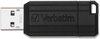 A Picture of product VER-49065 Verbatim® PinStripe USB Flash Drive. 64 GB. Black.