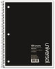 A Picture of product UNV-66620 Universal® Wirebound Notebook 1-Subject, Wide/Legal Rule, Black Cover, (70) 10.5 x 8 Sheets